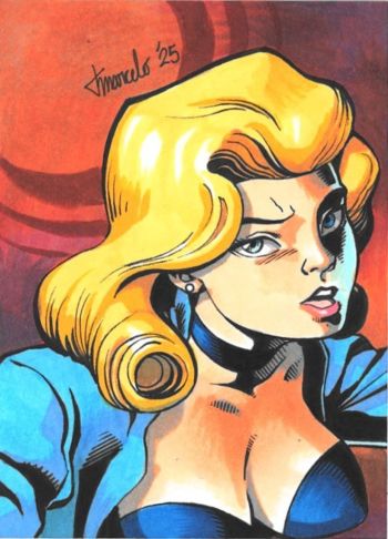 Image of Black Canary sketch card by Tyler Marcelo
