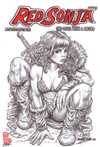 Image of Red Sonja - TRAIL SEEKER / Bazal. 8,3x11,7 in.