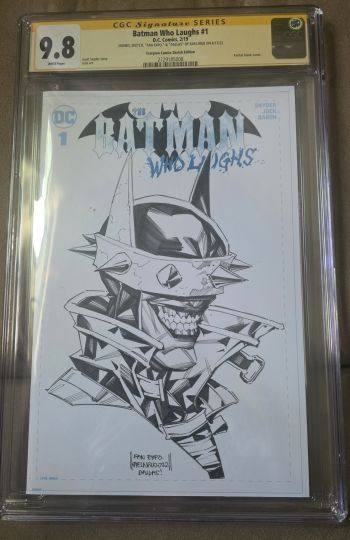 Image of Batman Who Laughs #1 CGC 9.8 Signed & Sketched by Kael Ngu