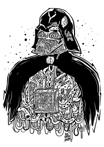 Image of Darth Vader Robolism Print by Aku Napie
