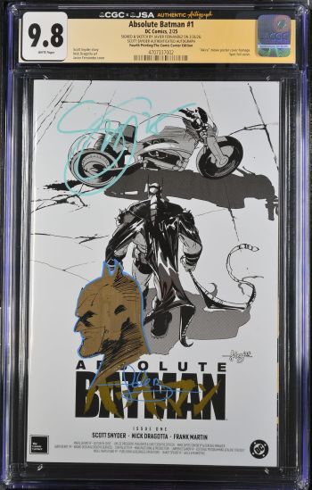 Image of Absolute Batman #1 CGC 9.8 Signed & Sketched by Javier Fernandez