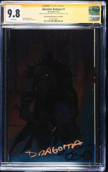 Image of Absolute Batman #1 CGC 9.8 Signed by Nick Dragotta & Scott Snyder