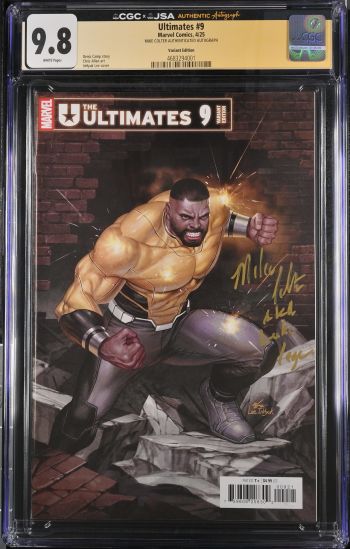 Image of Ultimates #9 | Variant Edition | CGC 9.8 | CGCxJSAMike Colter autograph deemed authentic by JSA.MIKE COLTER AUTHENTICATED AUTOGRAPHDeniz Camp storyChris Allen artInHyuk Lee cover