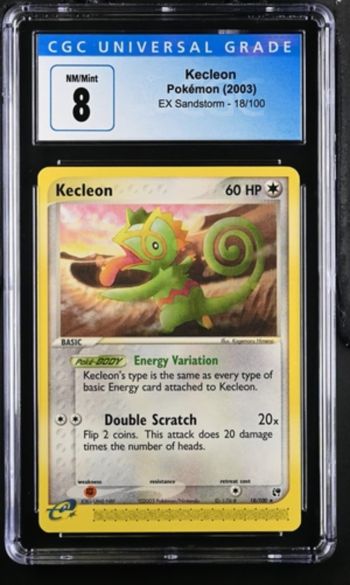 Kecleon #18/100 | EX Sandstorm | e-Reader | CGC 8 Graded | Raremarq
