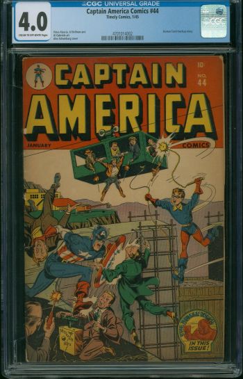 Image of Captain America Comics #44 CGC 4.0