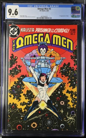 Image of Omega Men #3 | CGC 9.6 | Universalspine stress lines front cover1st appearance of Lobo.Roger Slifer storyKeith Giffen & Mike DeCarlo cover & art