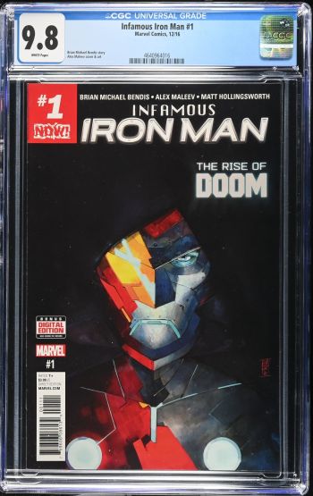 Image of Infamous Iron Man #1 | CGC 9.8 | UniversalBrian Michael Bendis storyAlex Maleev cover & art