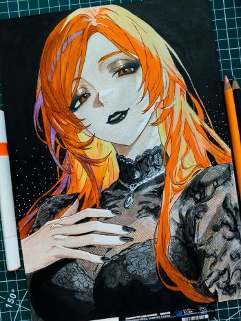 Image of Goth Orihime 8.3x11.7
