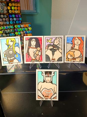 Image of Set-5 SketchCards Warriors 1° by Lucas Silva