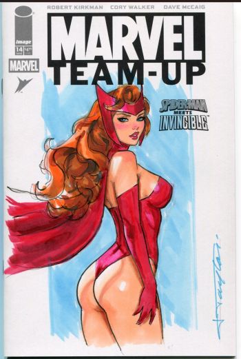 Image of Scarlet Witch Sketch Cover by Jeff Taylor