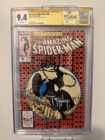 Image of Amazing Spider-Man #300 CGC 9.4 Signed by Todd McFarlane