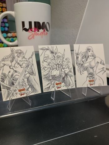 Image of Set SketchCard Warriors Set by Rafael Paiva
