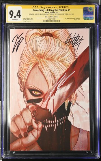 Image of Something is Killing the Children #1 CGC 9.4 Signed by Werther Dell'Edera, James Tynion IV & Jenny Frison