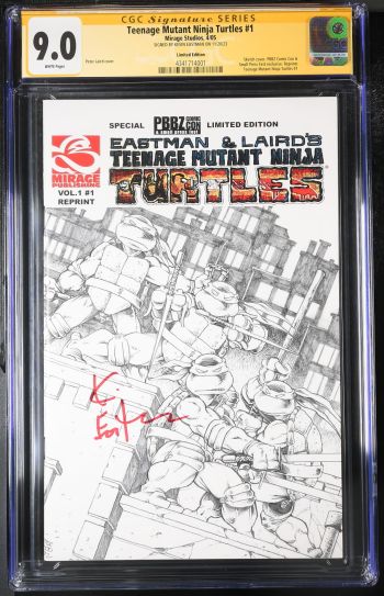 Image of Teenage Mutant Ninja Turtles #1 CGC 9.0 Signed by Kevin Eastman