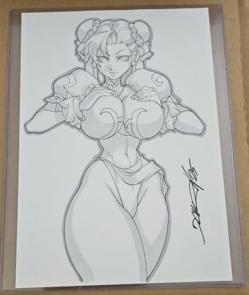 Image of Chun Li Sketch Signed by DaiKon Art