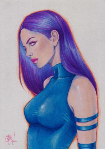 Image of Psylocke by Nubia Santos
