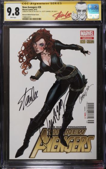 Image of Black Widow #6 Mexican Edition CGC 9.8 Signed by Stan Lee & J. Scott Campbell