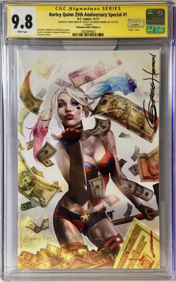 Image of Margot Robbie signed Harley Quinn 25th Anniversary Special #1 Cover A
