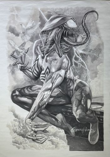 Image of Original art for Edge Of Venomverse #1 cover. 18x24 inches
