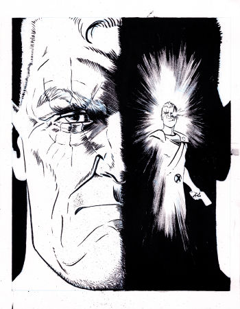 Image of Cable/Young Cable Head Pinup by Chris Doray