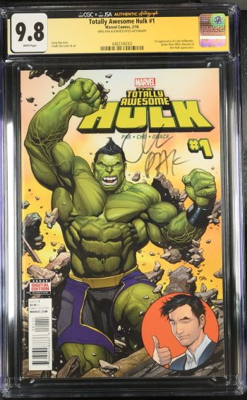 Image of Totally Awesome Hulk #1 CGC 9.8 Signed by Greg Pak