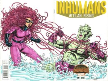 Image of Medusa vs Triton sketch cover by Rich Woodall