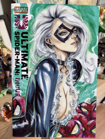 Image of Black Cat Sketch Cover by Tolu
