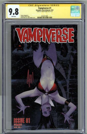 Image of VAMPIVERSE #1 CGC 9.8 SS SIGNED ADAM HUGHES COVER VAMPIRELLA LOW POP 7 RARE