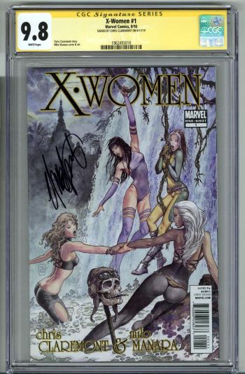Image of X-WOMEN #1 CGC 9.8 SS SIGNED CHRIS CLAREMONT ROGUE STORM PSYLOCKE LOW POP 15