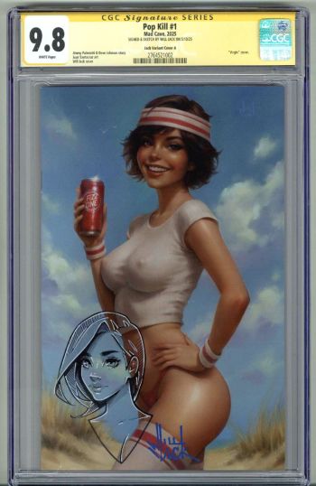 Image of POP KILL #1 CGC 9.8 SS SIGNED REMARK SKETCH WILL JACK VIRGIN VIRGIN VARIANT RARE