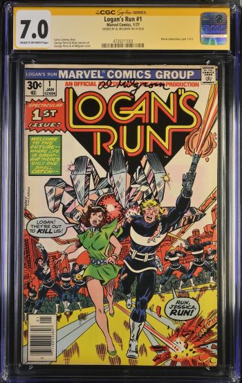 Image of Logan's Run #1 CGC 7.0 Signed by Al Milgrom
