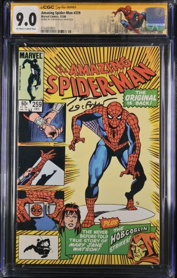 Image of Amazing Spider-Man #259 CGC 9.0 Signed by Tom Defalco