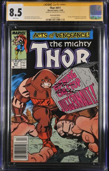 Image of Thor #411 CGC 8.5 Signed by Tom Defalco