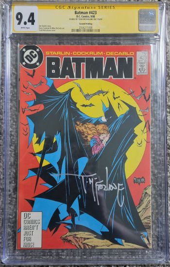 Image of Batman #423 CGC 9.4 Signed by Todd McFarlane