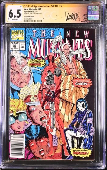 Image of New Mutants #98 CGC 6.5 Signed by Rob Liefeld