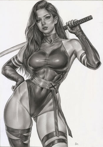 Image of Psylocke Pin Up