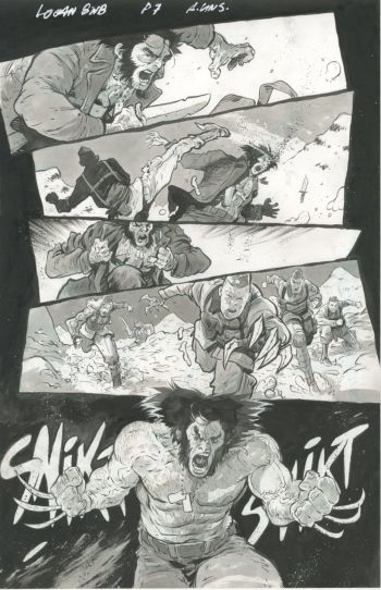 Image of Logan: Black, White & Blood (2026) #1 - WOLVERINE pg 7 SNIKT