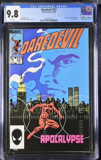 Image of Daredevil #227 | CGC 9.8 | UniversalKingpin discovers Daredevil'ssecret identity.Frank Miller storyDavid Mazzucchelli cover & art