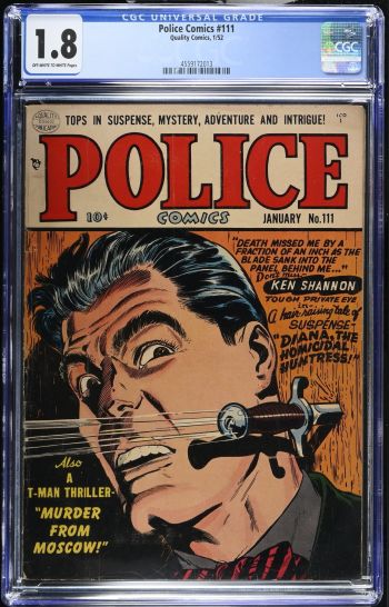 Image of Police Comics #111 CGC 1.8