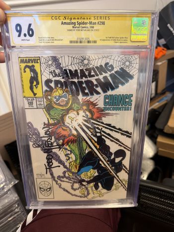 Image of Amazing Spider-Man #298 CGC 9.6 Signed by Todd McFarlane