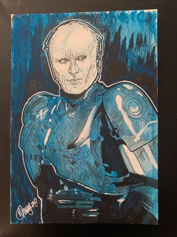 Image of ROBOCOP ORIGINAL INKED COLOR ART SIGNED MIKE DOHERTY