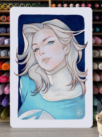 Image of Invisible Woman Original Sketch