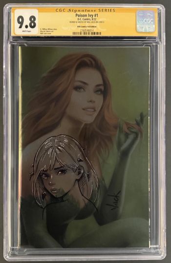 Image of POISON IVY #1 CGC 9.8 SS SIGNED REMARK SKETCH WILL JACK VIRGIN FOIL VARIANT RARE