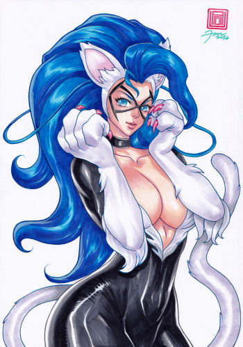 Image of Felicia Black Cat Cosplay