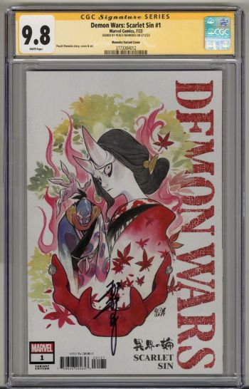 Image of DEMON WARS: SCARLET SIN #1 CGC 9.8 SS SIGNED PEACH MOMOKO VARIANT COVER POP 6