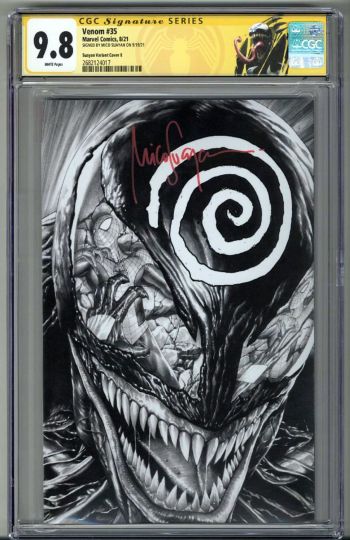 Image of VENOM #35 CGC 9.8 SS SIGNED MICO SUAYAN VIRGIN VARIANT COVER E LOW POP RARE