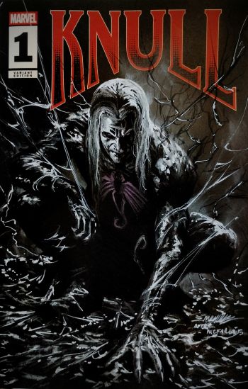 Image of Knull Black sketch cover homage to spider man 1 after Todd McFarlane by Manu Silva 