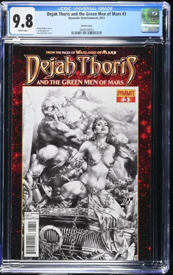 Image of Dejah Thoris and the Green Men of Mars #3 CGC 9.8 Sketch Cover