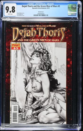Image of Dejah Thoris and the Green Men of Mars #5 CGC 9.8 Sketch Cover