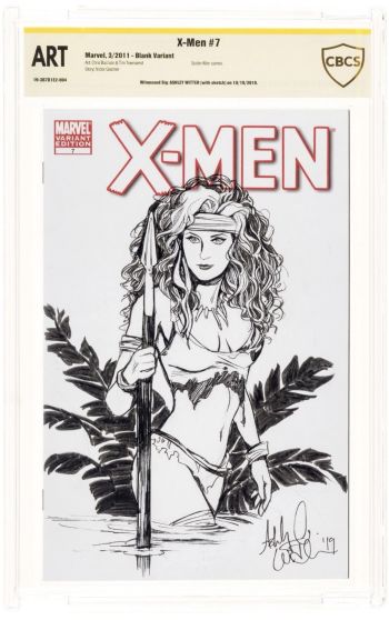 Image of Savage Land Rogue X-Men sketch cover by Ashley Witter